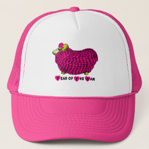 Boné Ram Rosa Funny Ovino Ano Chinês Zodiac Hat