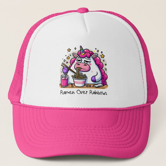 Boné Ramen de Comida Unicorn (Frente)