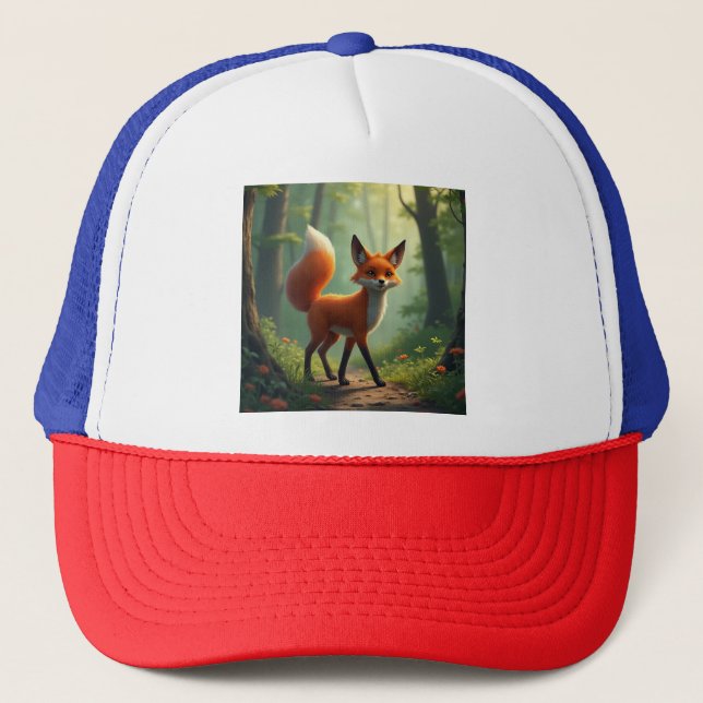 Boné Raposa mística que percorre a floresta (Frente)