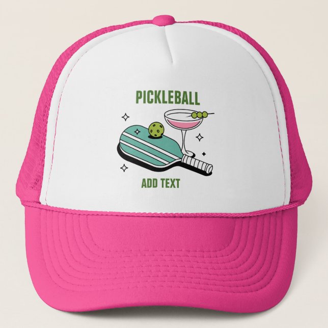 Boné Raque de Pickleball e Coquetel (Frente)