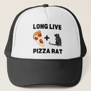 Boné Rato de pizza ao vivo