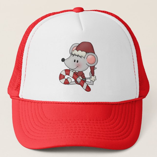 Boné Rato do Natal com bastão de doces (Frente)