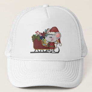Boné Rato do papai noel com trenó