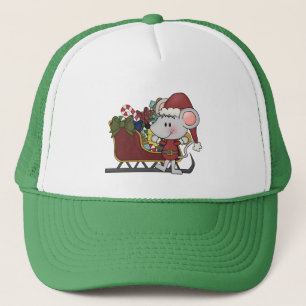 Boné Rato do papai noel com trenó