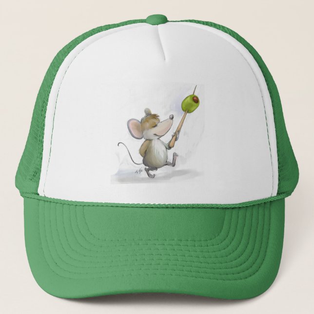 Boné Rato feliz Moe com Chapéu de Olive Deli (Frente)