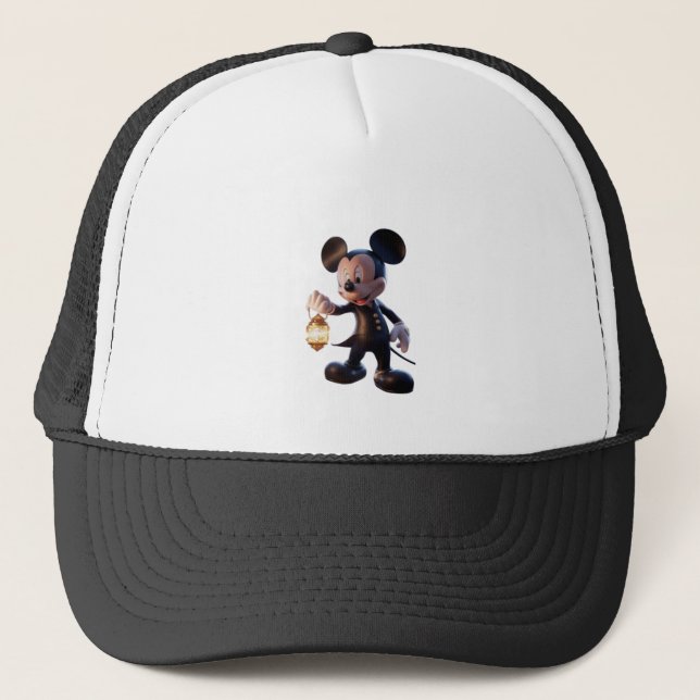Boné Rato Mickey segura uma lanterna (Frente)