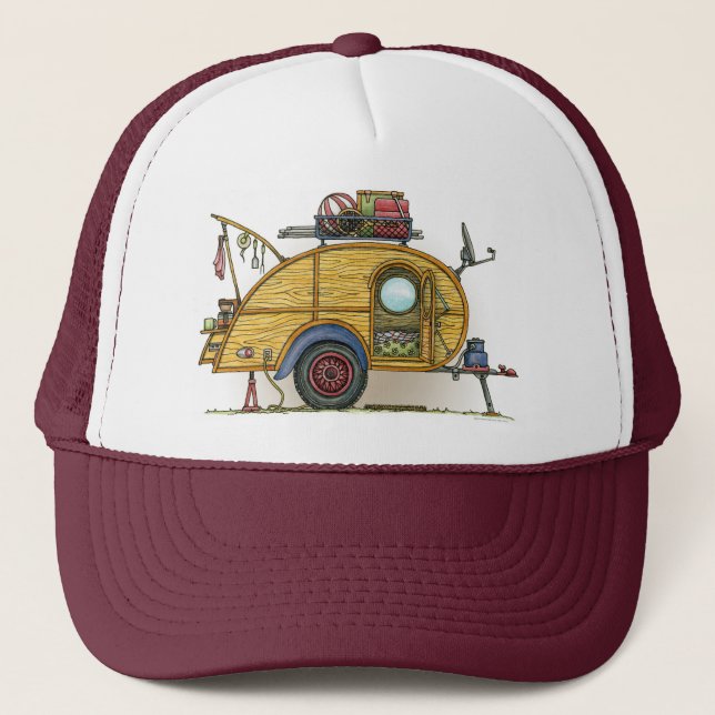 Boné Reboque bonito do viagem do campista da lágrima do (Frente)