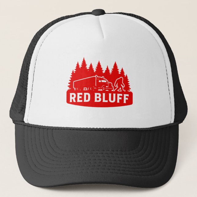 Boné Red Bluff Bigfoot Semi-Truck & Forest Silhouette (Frente)