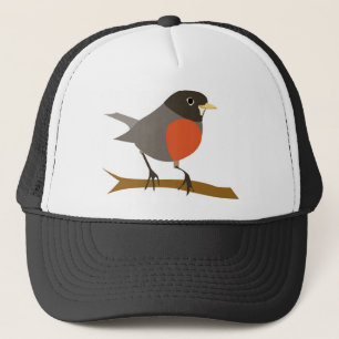 Boné Red Breast Robin no Branch