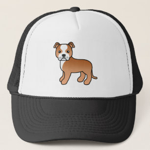 Boné Red E White Staffordshire Bull Terrier Dog