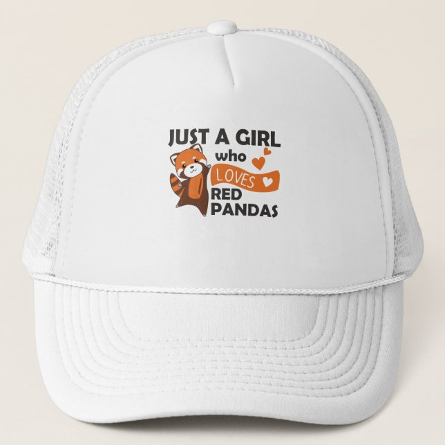 Boné Red Pandas Girl ama Red Panda Kawaii Cuecas (Frente)