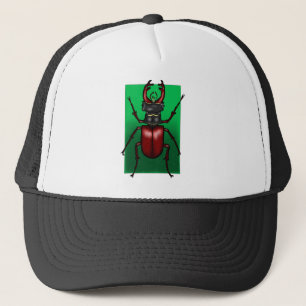 Boné Red Stag Beetle Illustration