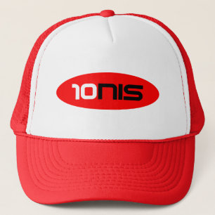 Boné Red Trucker Hat com o logotipo tênis sport