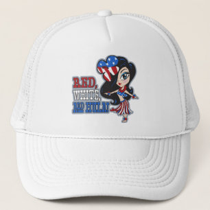 Boné Red, White e Hula Trucker Hat