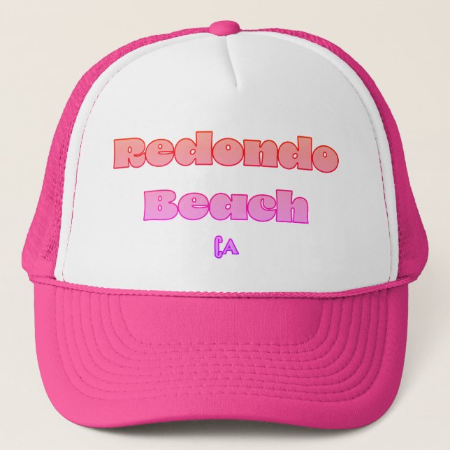 Boné Redondo Beach CA rosa (Frente)