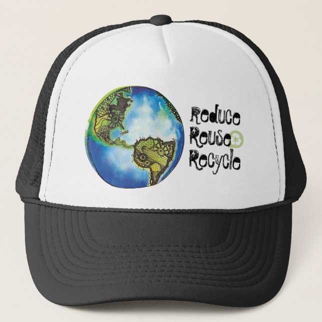 Boné Reduza. Reusar, reciclar (Frente)
