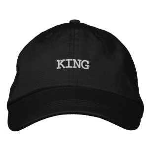 Boné Regal Negro Ajustável com Elegante King Impre