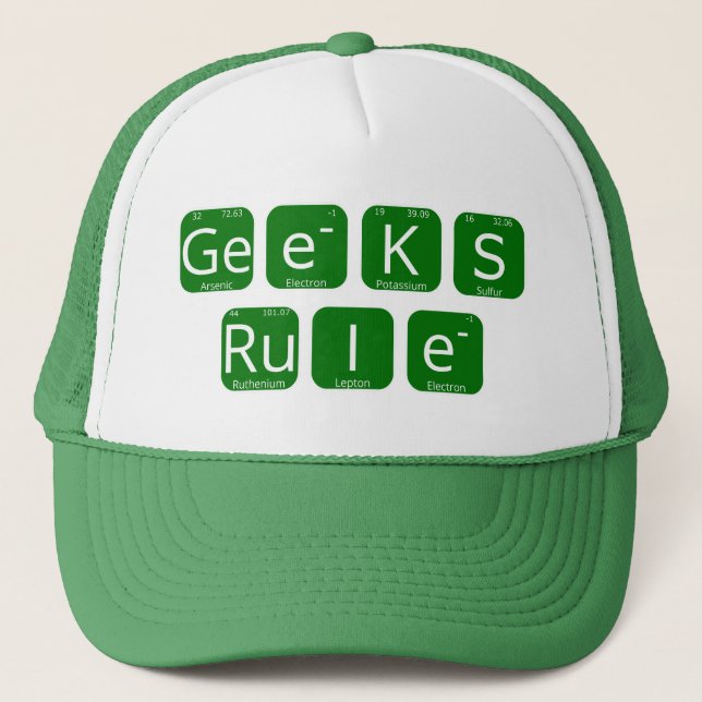 Boné Regra de geeks Slogan de Mesa Periódico (Frente)
