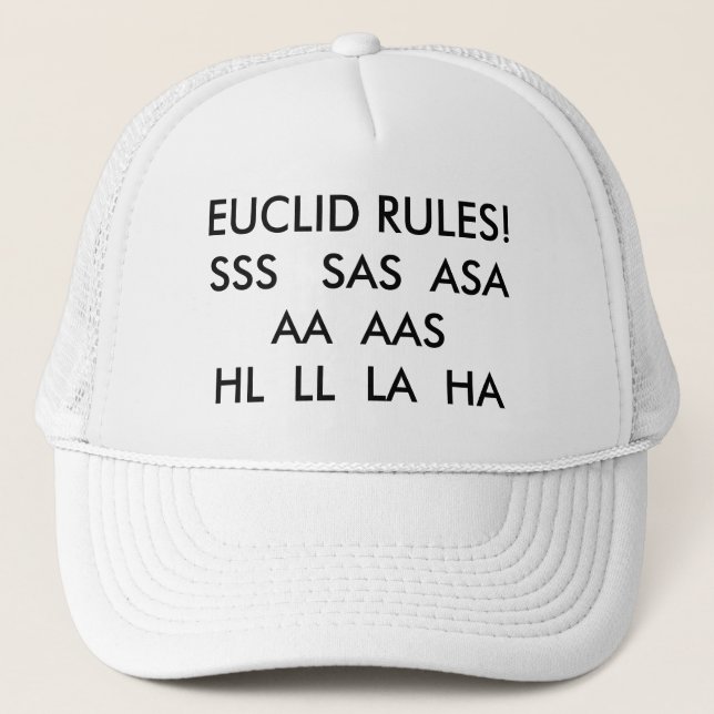 BONÉ REGRAS DE EUCLID! HL   DE SSS SAS   ASA AA AAS LL… (Frente)