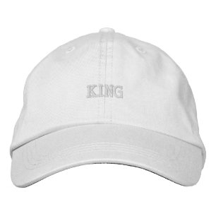 Boné Rei Luxurioso com Chapéu Branco de Algodão Embroid