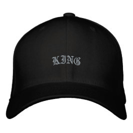 Boné Rei Visual Clássico Elegante Bonito Esbelto Preto