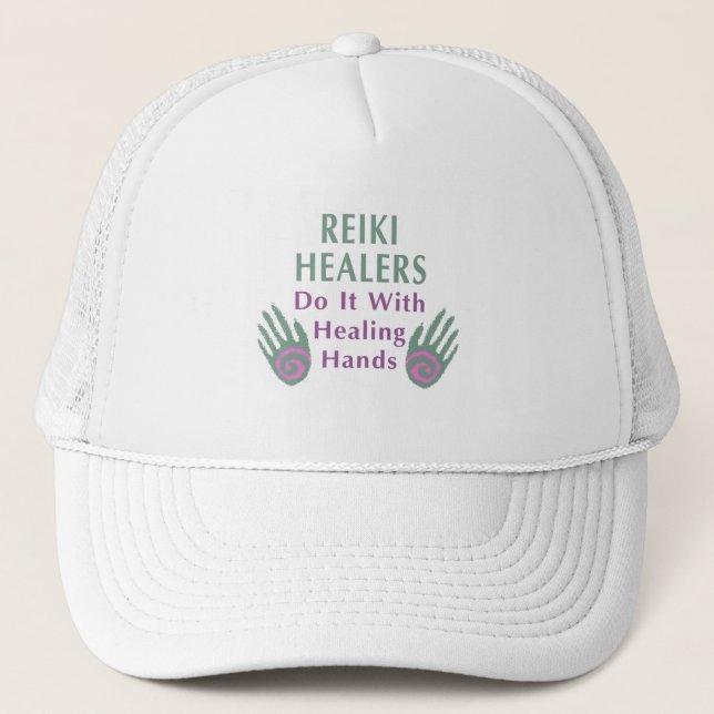 Boné Reiki Healers, faça isso com as mãos curando (Frente)