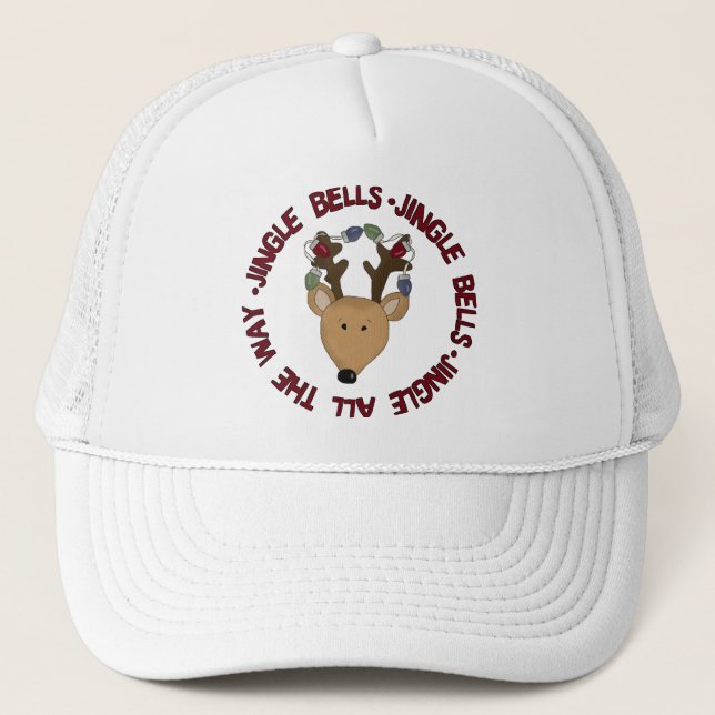 Boné Reindeer Jingle Bells Camisetas e presentes (Frente)