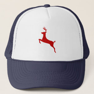 Boné Reindeer Salta Natal Camisa Vermelha Silhueta Verm