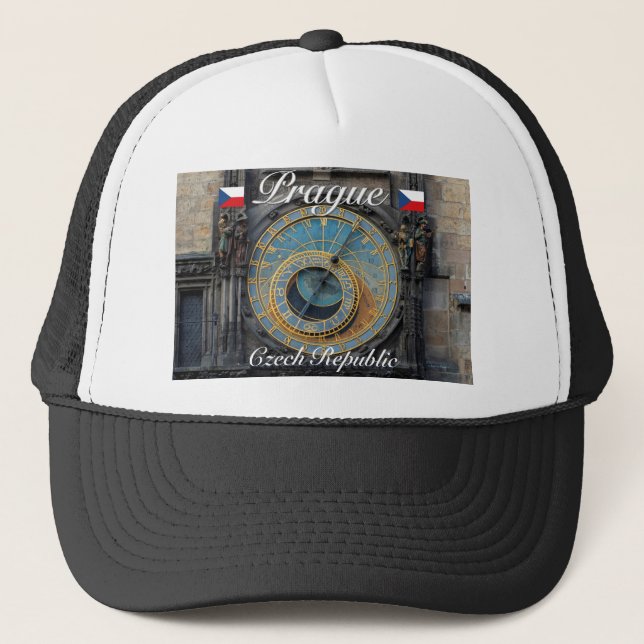 Boné Relógio astronômico Praga Orlog República Checa (Frente)