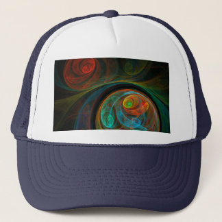Boné Renascer o chapéu Abstrato de arte azul