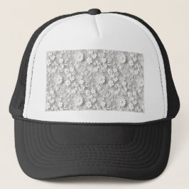 Boné Renda Floral Branca