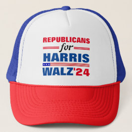 Boné Republicanos por Harris Walz Red Blue