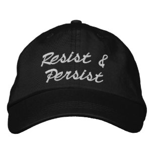 Boné Resistência e persistência do script branco boni