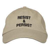 Resistência e persistência, texto negro no khaki,