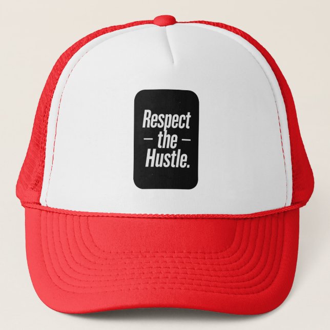 Boné Respect the Hustle Typography Shirt – Motivational (Frente)