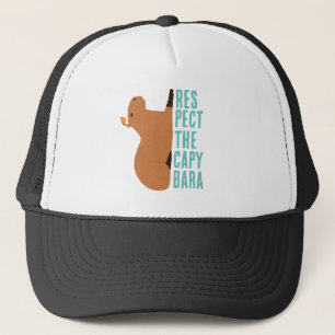 Boné Respeite o preto de capybara