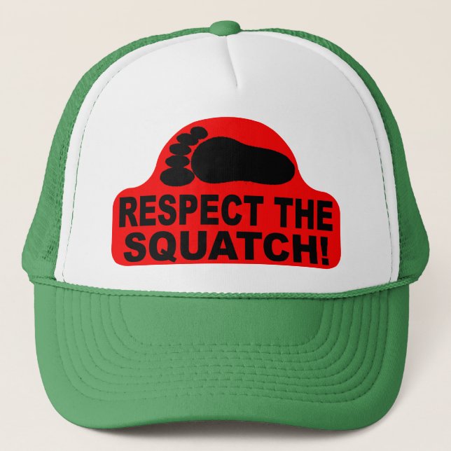 Boné RESPEITE O SQUATCH!  Olhe como um PRO em Bobo (Frente)