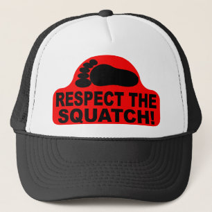 Boné RESPEITO vermelho o SQUATCH! Logotipo - batida