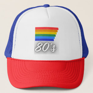 Boné Retro Arco-íris Vintage dos Anos 80