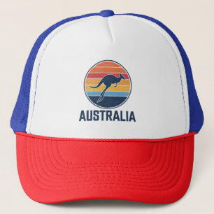 Boné Retro australiano Sunset Animal pulando canguru