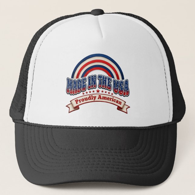 Boné Retro Feito nos EUA Orgulhosamente Americano (Frente)