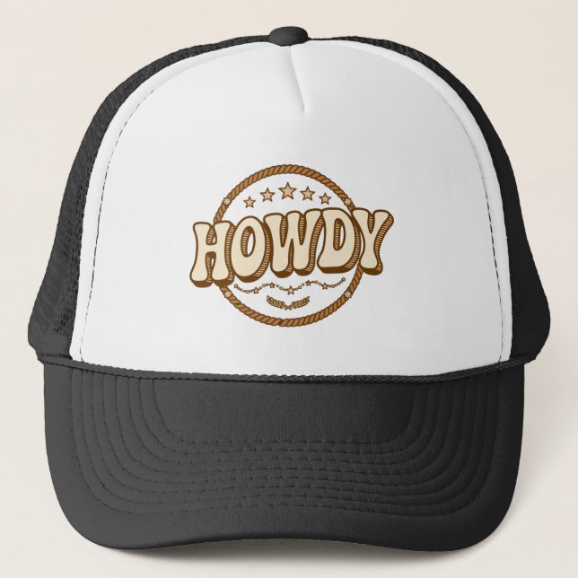 Boné  Retro Howdy Western Rope Hat (Frente)