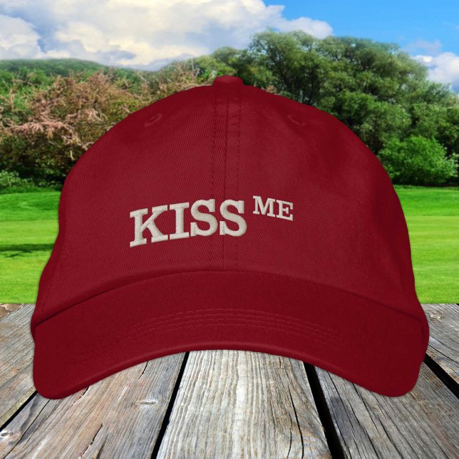 Boné retro KISS ME / Moda divertida de boné de bei (Criador carregado)