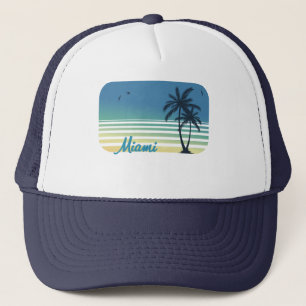 Boné Retro Miami Beach Palm Tree party Sunset Souvenir
