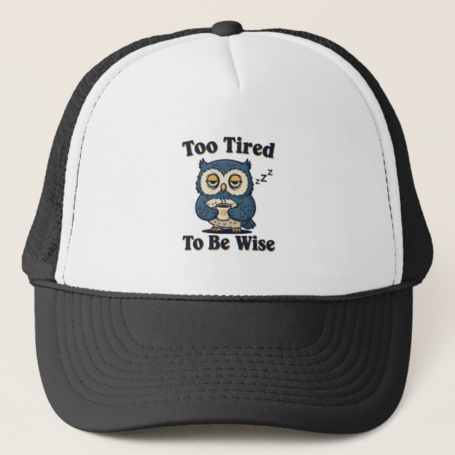 Boné Retro Owl Sleep Deprived Trucker Hat (Frente)