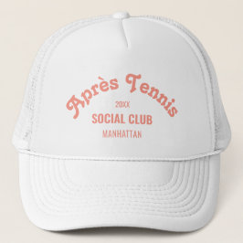Boné Retro Pink Après Tennis Social Club Custom White