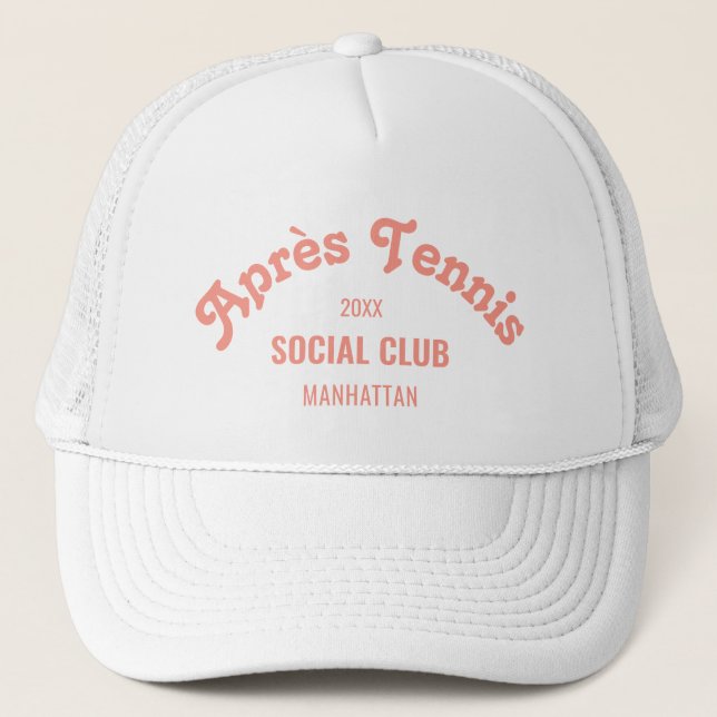 Boné Retro Pink Après Tennis Social Club Custom White (Frente)
