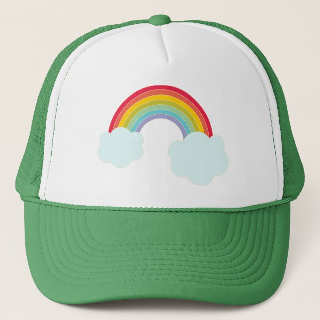 Boné Retro Rainbow Trucker Hat (Frente)
