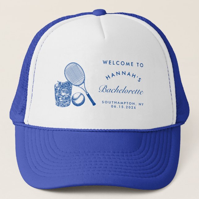 Boné Retro Rosa Último Balanço Antes do Ringue de Ténis (Frente)