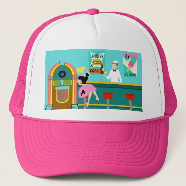 Boné Retro Soda Fountain Trucker Hat (Frente)